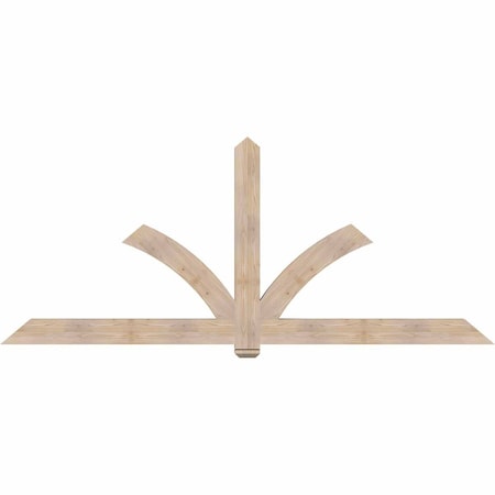 Ekena Millwork Redmond Smooth Timber Gable Bracket, Douglas Fir, 108"W x 45"H x 3 1/2"D x 5 1/2"F, 10/12 Pitch GBW108X45X0406RED00SDF